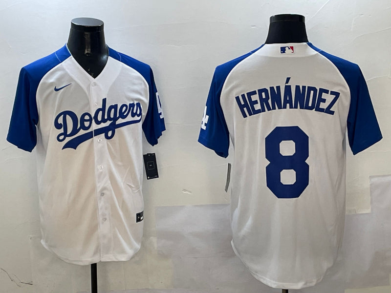 Men’s Los Angeles Dodgers Enrique Hernandez #8 White Jersey