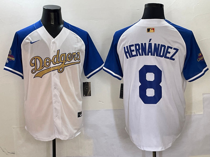 Men’s Los Angeles Dodgers Enrique Hernandez #8 White Team Jersey