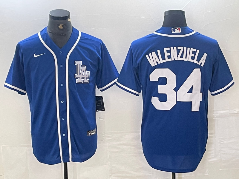 Men’s Los Angeles Dodgers Fernando Valenzuela #34 Blue Limited Jersey