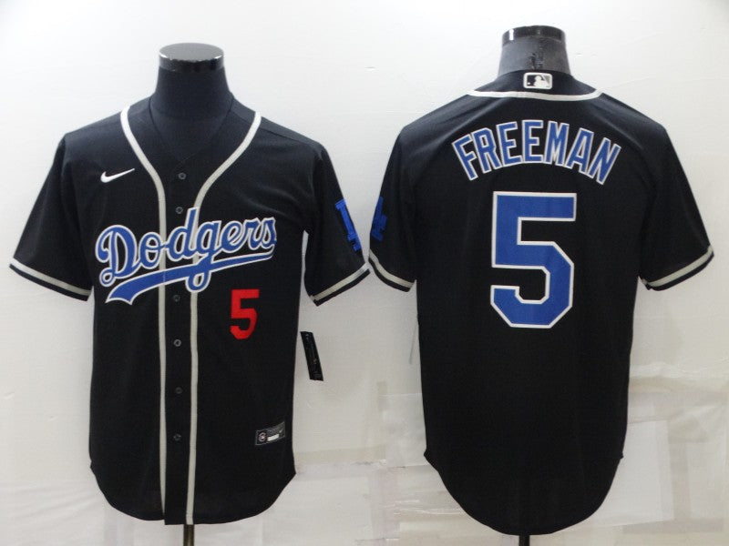 Men’s Los Angeles Dodgers Freddie Freeman #5 Black Alternate Jersey