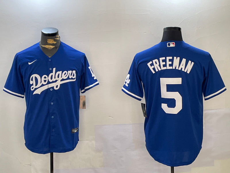 Men’s Los Angeles Dodgers Freddie Freeman #5 Blue Baseball Jersey