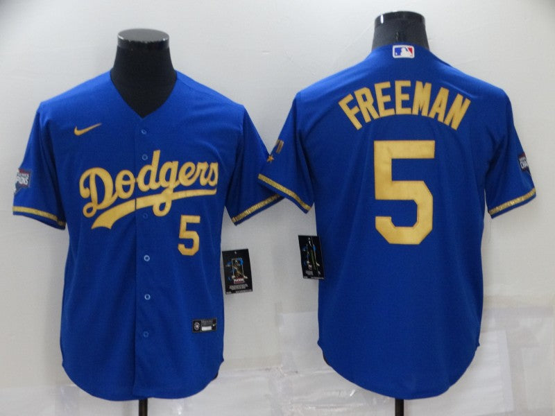 Men’s Los Angeles Dodgers Freddie Freeman #5 Blue Jersey