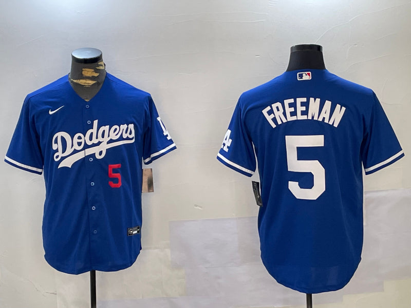 Men’s Los Angeles Dodgers Freddie Freeman #5 Royal Alternate Jersey