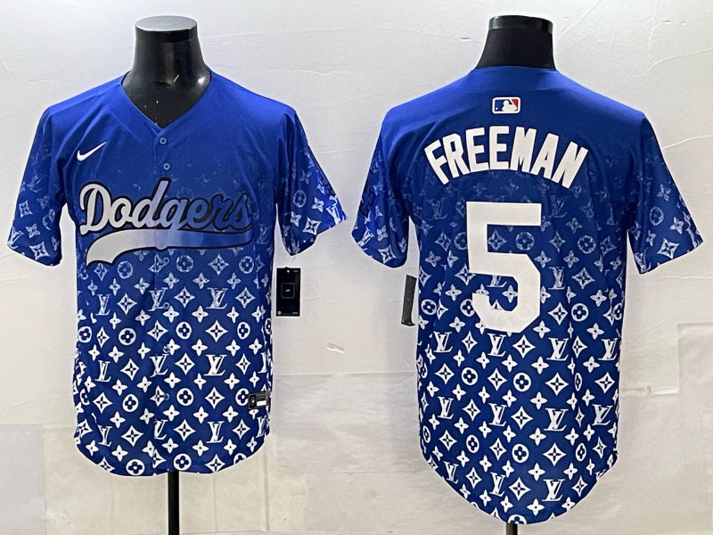 Men’s Los Angeles Dodgers Freddie Freeman #5 Royal Jersey