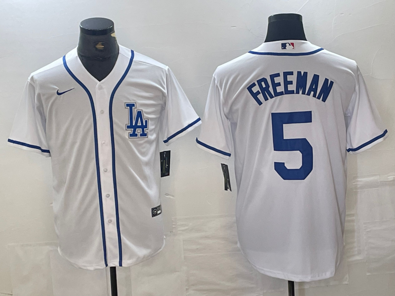 Men’s Los Angeles Dodgers Freddie Freeman #5 White Limited Jersey