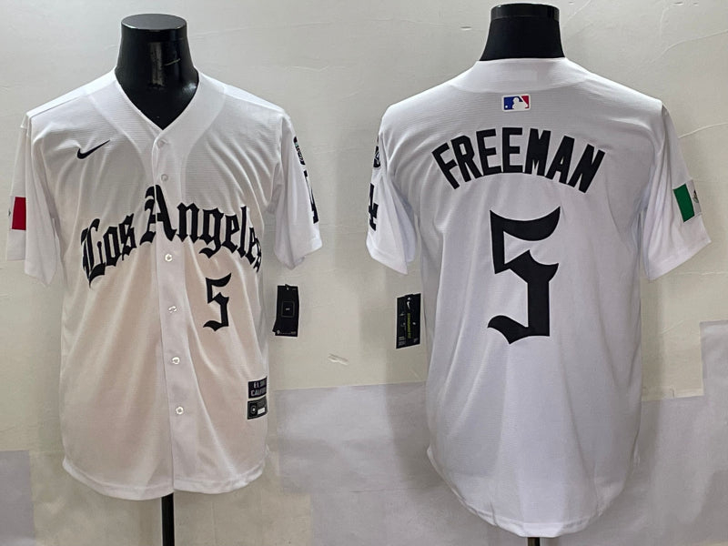 Men’s Los Angeles Dodgers Freddie Freeman #5 White Team Jersey