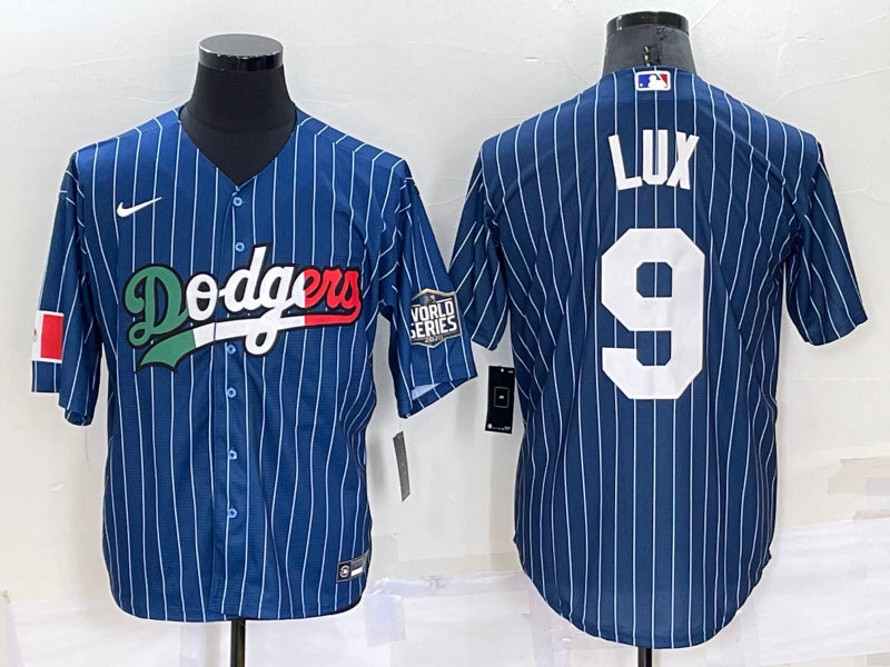 Men’s Los Angeles Dodgers Gavin Lux #9 Blue Alternate Jersey