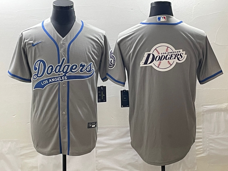 Men’s Los Angeles Dodgers Gray Jersey Joint Edition