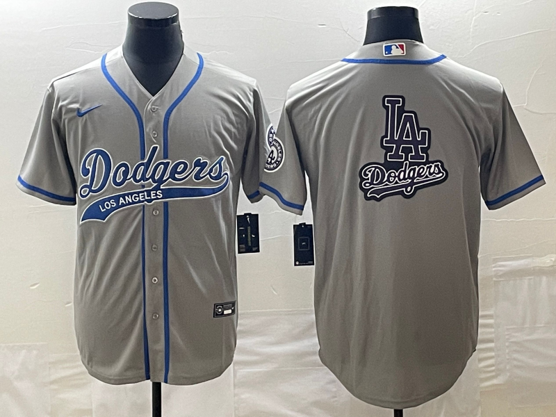 Men’s Los Angeles Dodgers Gray Team Jersey Joint Edition