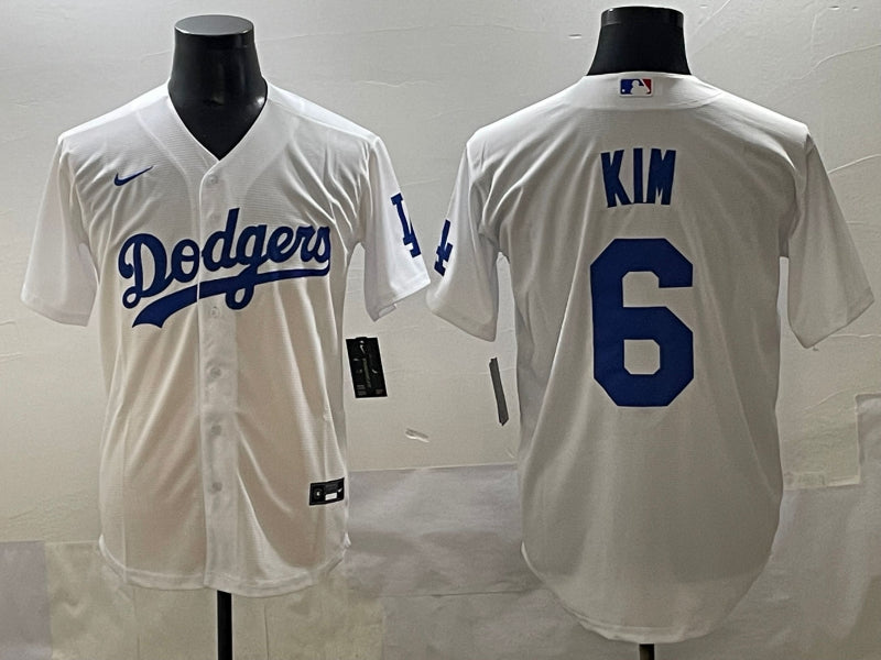 Men’s Los Angeles Dodgers Hyeseong Kim #6 White Jersey