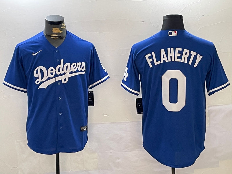 Men’s Los Angeles Dodgers Jack Flaherty #0 Royal Alternate Jersey