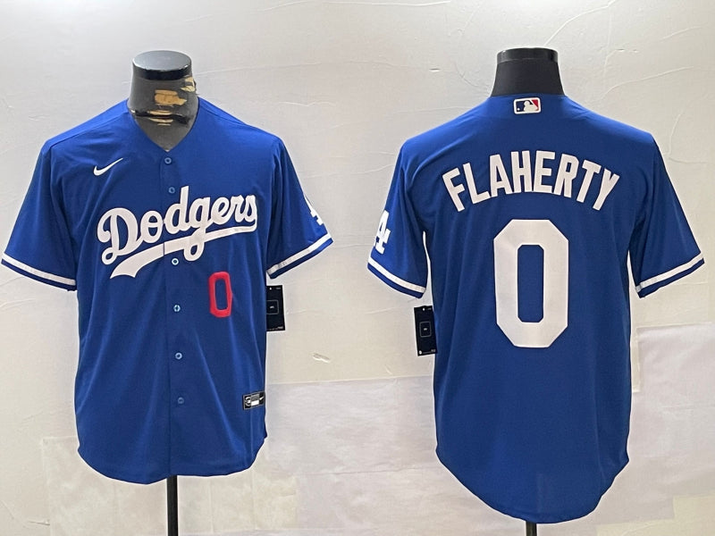 Men’s Los Angeles Dodgers Jack Flaherty #0 Royal Jersey