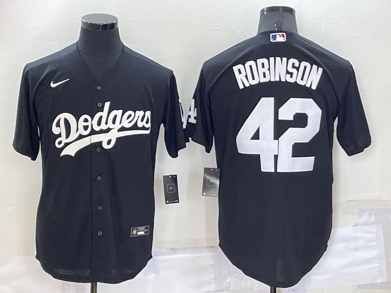 Men’s Los Angeles Dodgers Jackie Robinson #42 Black Baseball Jersey