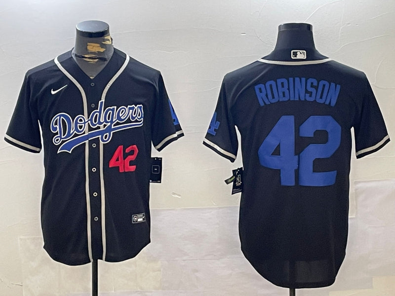 Men’s Los Angeles Dodgers Jackie Robinson #42 Black Jersey