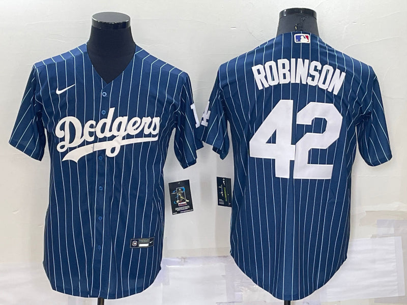 Men’s Los Angeles Dodgers Jackie Robinson #42 Blue Jersey