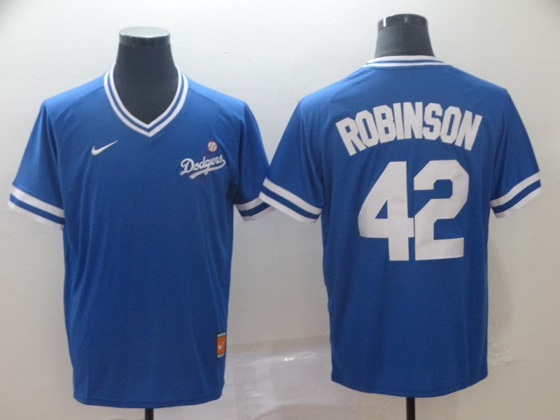 Men’s Los Angeles Dodgers Jackie Robinson #42 Blue Jersey