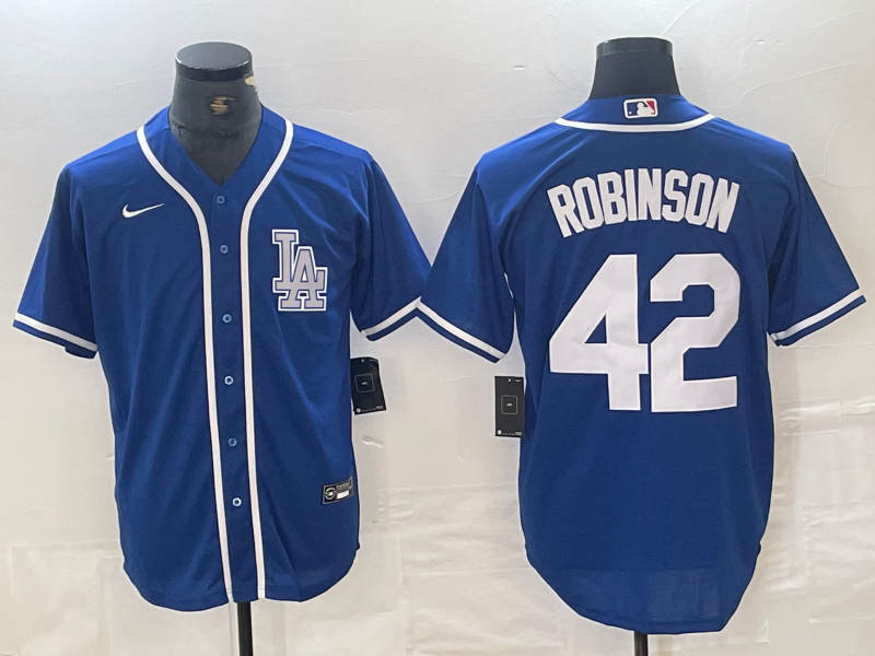 Men’s Los Angeles Dodgers Jackie Robinson #42 Blue Limited Jersey