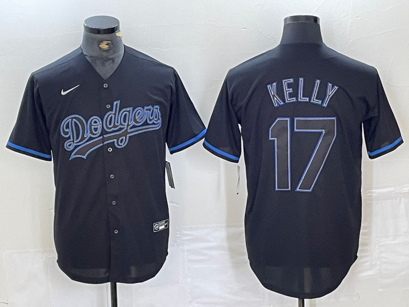 Men’s Los Angeles Dodgers Joe Kelly #17 Black Jersey