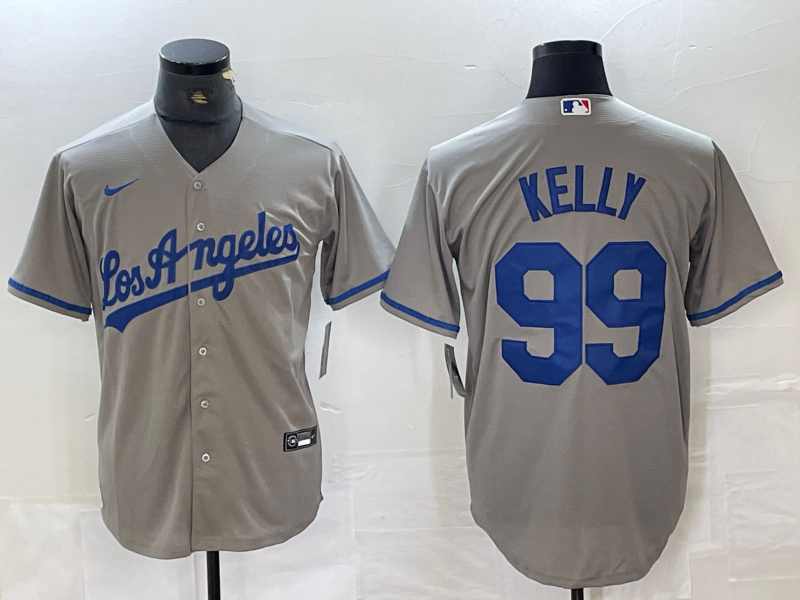 Men’s Los Angeles Dodgers Joe Kelly #99 Gray Jersey