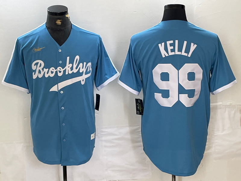 Men’s Los Angeles Dodgers Joe Kelly #99 Light Blue Alternate Cooperstown Collection Jersey