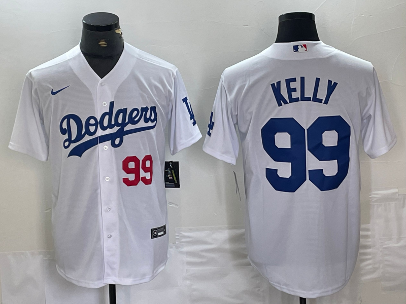 Men’s Los Angeles Dodgers Joe Kelly #99 White Home Jersey