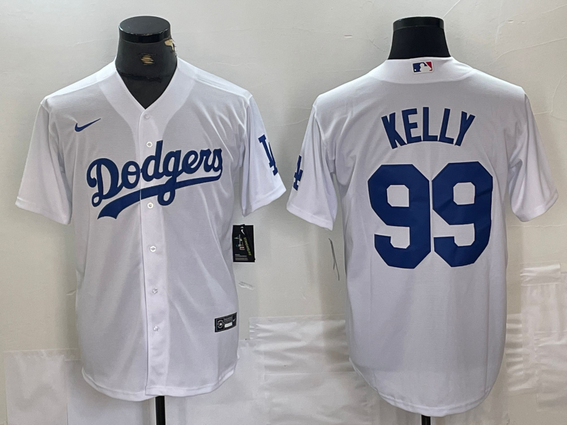 Men’s Los Angeles Dodgers Joe Kelly #99 White Jersey
