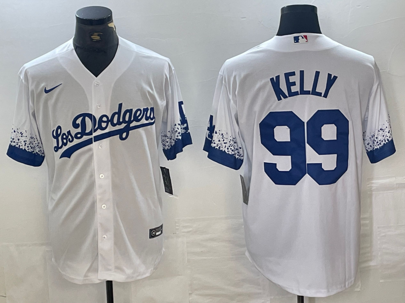 Men’s Los Angeles Dodgers Joe Kelly #99 White Jersey