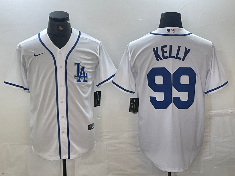 Men’s Los Angeles Dodgers Joe Kelly #99 White Limited Jersey