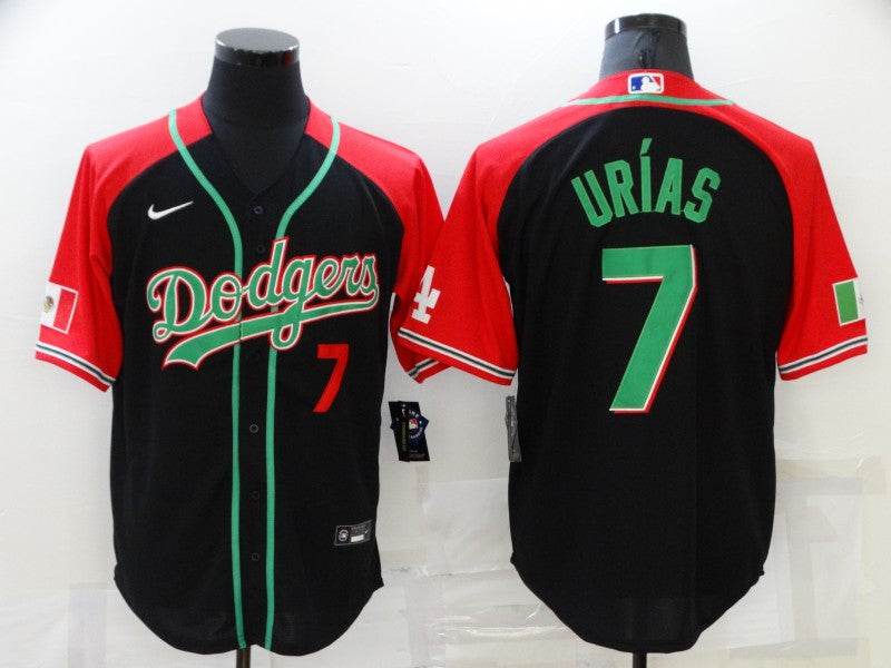 Men’s Los Angeles Dodgers Julio Urias #7 Black Alternate Jersey