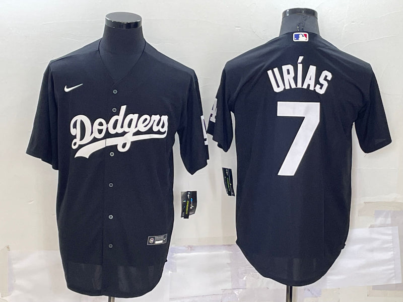 Men’s Los Angeles Dodgers Julio Urias #7 Black Baseball Jersey