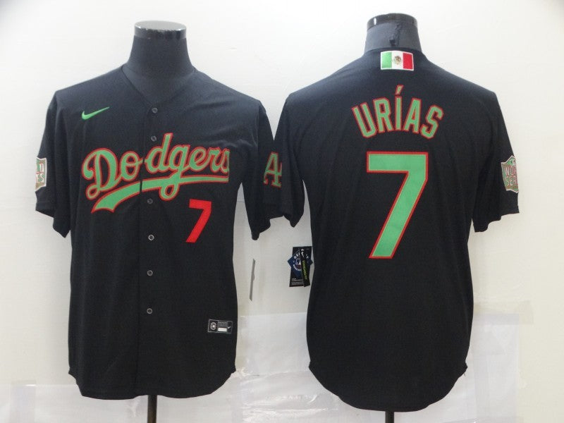 Men’s Los Angeles Dodgers Julio Urias #7 Black Jersey