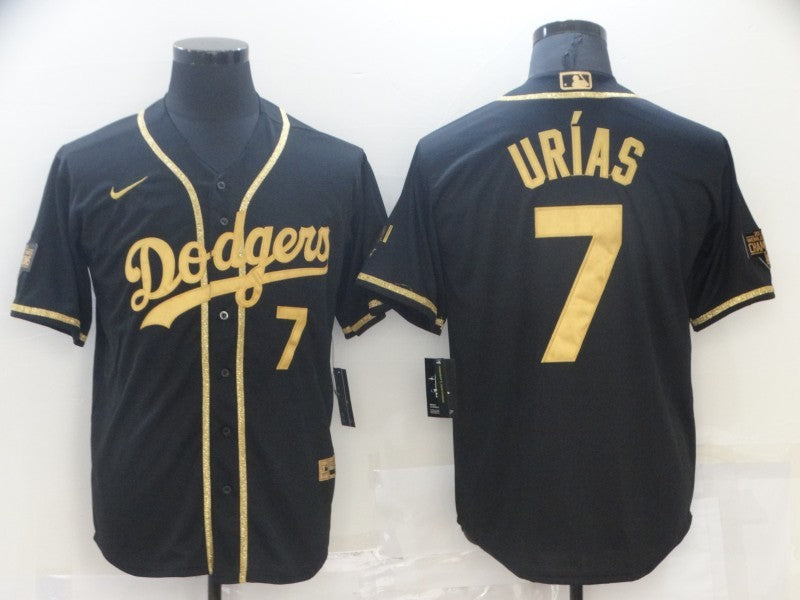Men’s Los Angeles Dodgers Julio Urias #7 Black Jersey