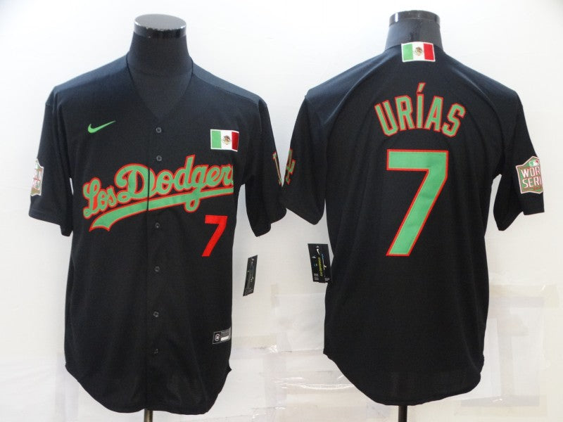 Men’s Los Angeles Dodgers Julio Urias #7 Black Jersey