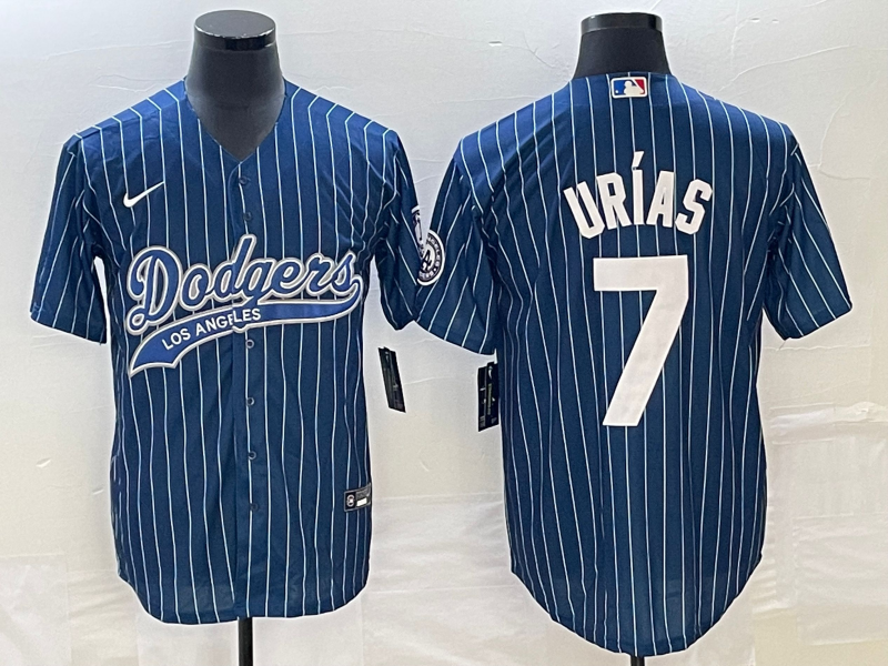 Men’s Los Angeles Dodgers Julio Urias #7 Blue Jersey Joint Edition