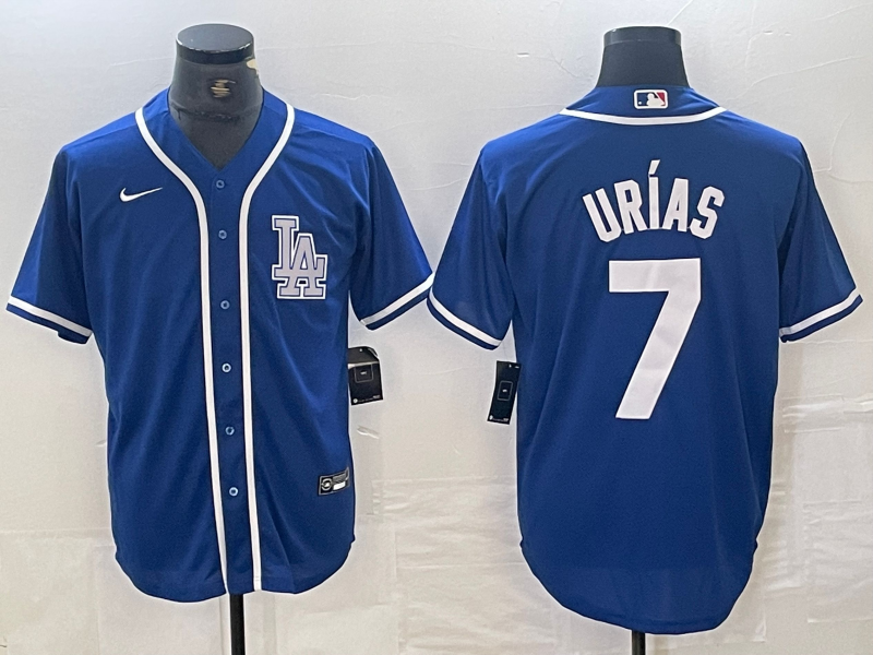 Men’s Los Angeles Dodgers Julio Urias #7 Blue Limited Jersey