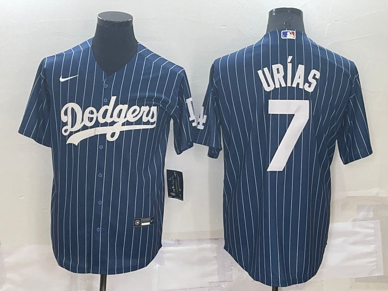 Men’s Los Angeles Dodgers Julio Urias #7 Blue Stitched Jersey