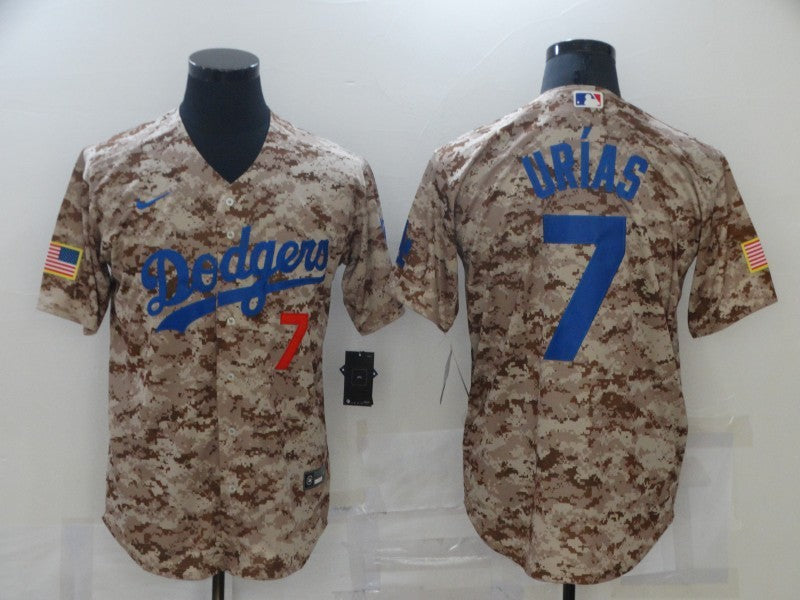 Men’s Los Angeles Dodgers Julio Urias #7 Camouflage Jersey