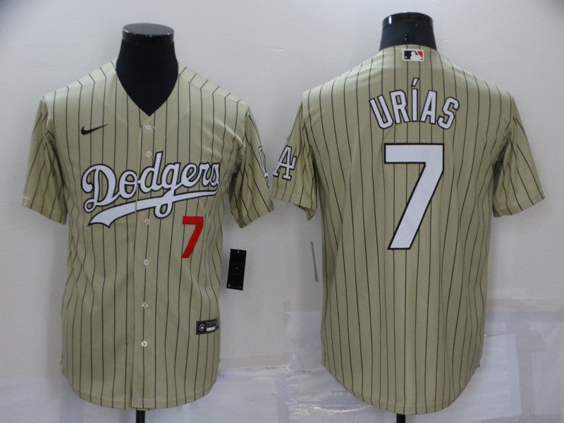 Men’s Los Angeles Dodgers Julio Urias #7 Gold Baseball Jersey