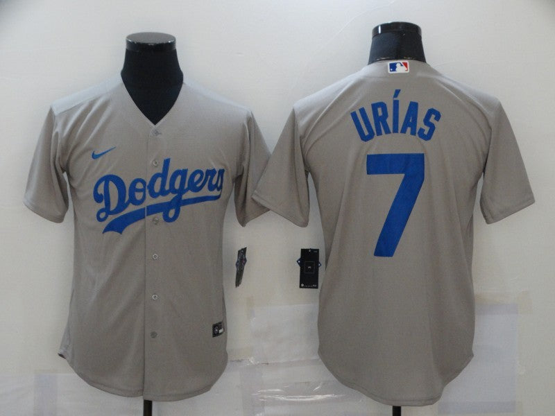 Men’s Los Angeles Dodgers Julio Urias #7 Gray Baseball Jersey