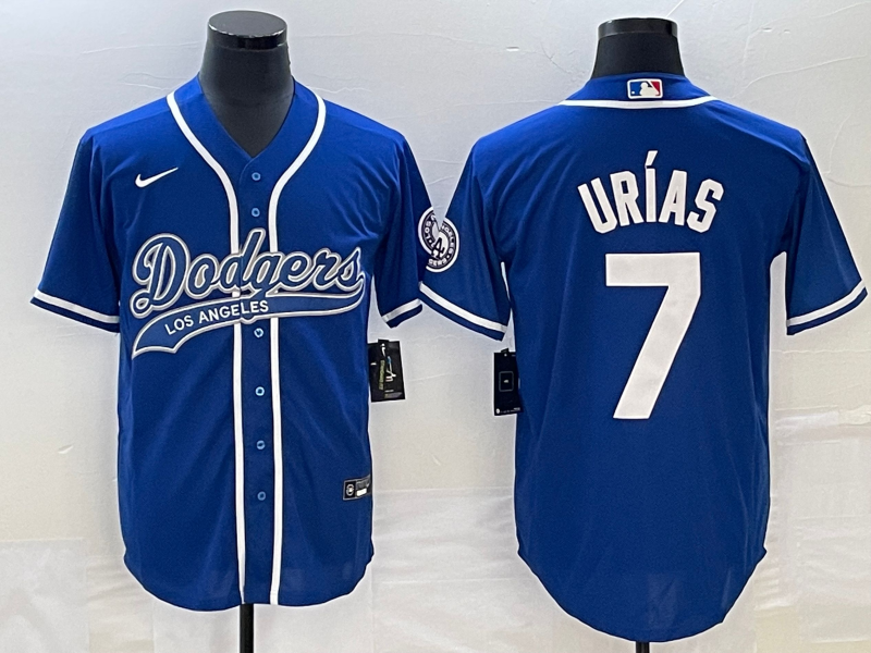 Men’s Los Angeles Dodgers Julio Urias #7 Royal Jersey Joint Edition