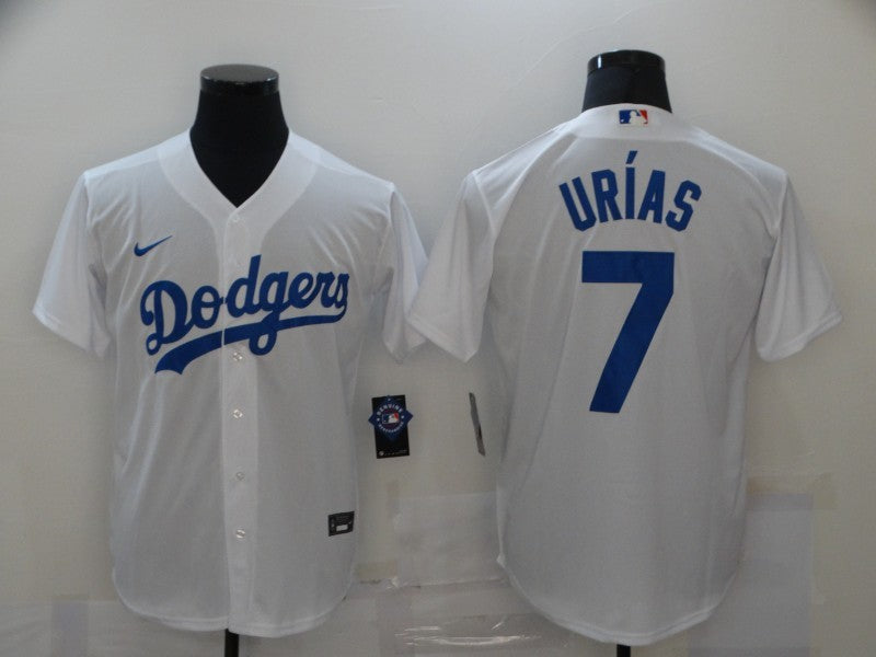 Men’s Los Angeles Dodgers Julio Urias #7 White Baseball Jersey