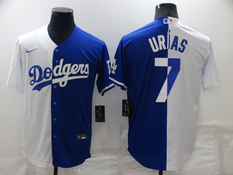 Men’s Los Angeles Dodgers Julio Urias #7 White/Blue Baseball Jersey