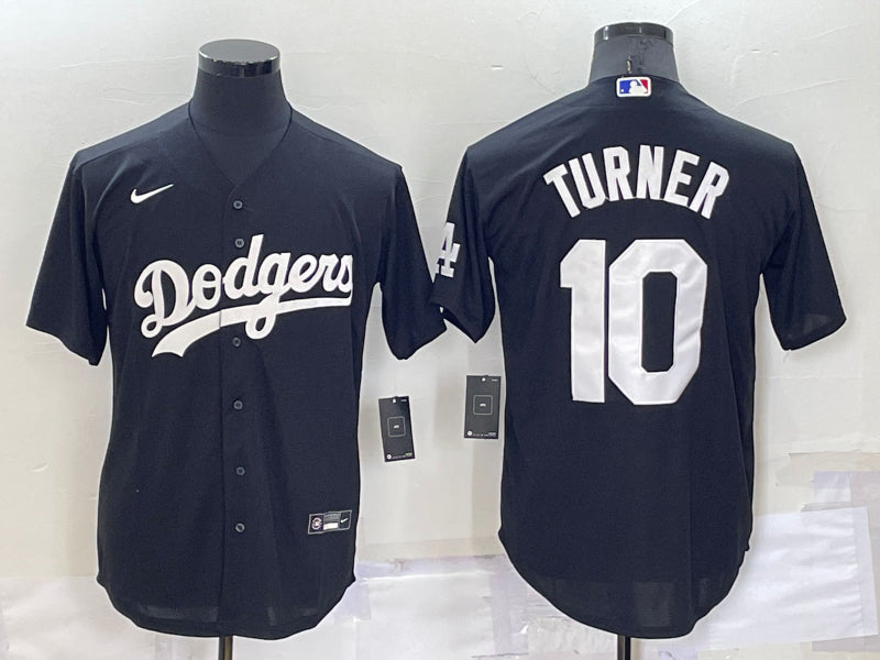 Men’s Los Angeles Dodgers Justin Turner #10 Black Baseball Jersey