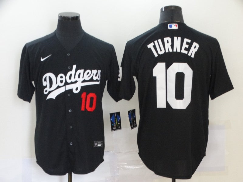 Men’s Los Angeles Dodgers Justin Turner #10 Black Stitched Jersey