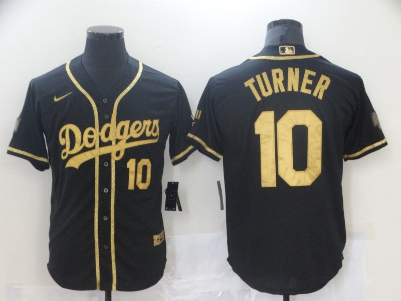 Men’s Los Angeles Dodgers Justin Turner #10 Black Stitched Jersey