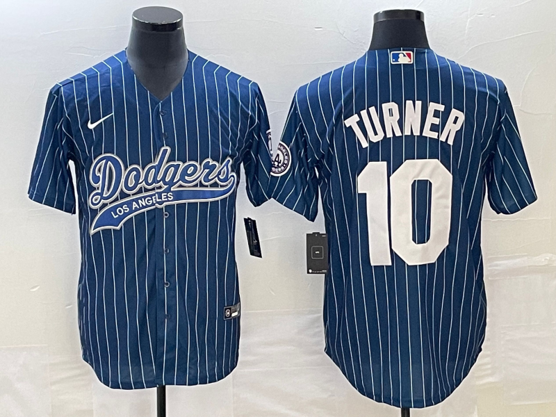 Men’s Los Angeles Dodgers Justin Turner #10 Blue Jersey Joint Edition