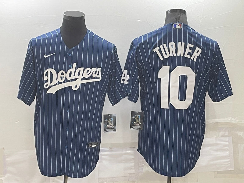Men’s Los Angeles Dodgers Justin Turner #10 Blue Stitched Baseball Jersey