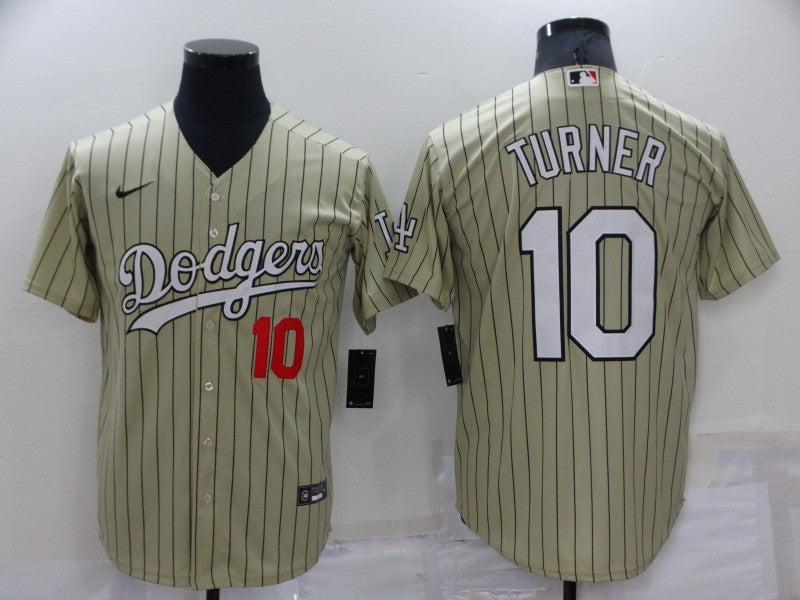 Men’s Los Angeles Dodgers Justin Turner #10 Gold Baseball Jersey