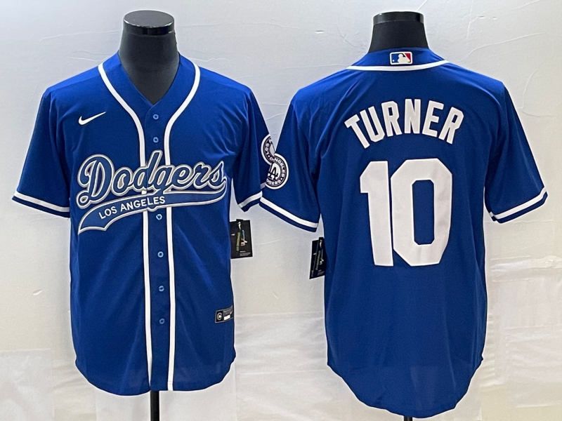 Men’s Los Angeles Dodgers Justin Turner #10 Royal Jersey Joint Edition
