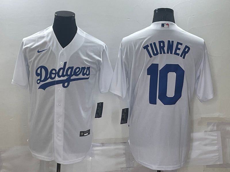 Men’s Los Angeles Dodgers Justin Turner #10 White Baseball Jersey